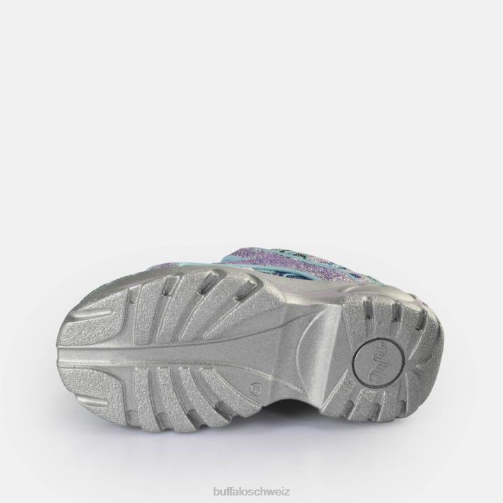 Buffalo klassische Sneakers niedrig 846Z119 Neon-Aqua|Turnschuhe