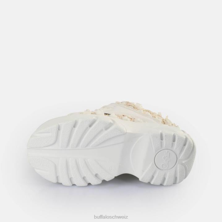 Buffalo klassische Sneakers niedrig 846Z136 weiße Blüte|Turnschuhe