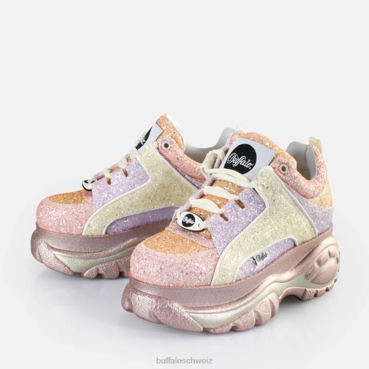 Buffalo klassische Sneakers niedrig 846Z366 Pastell-Multi|Turnschuhe