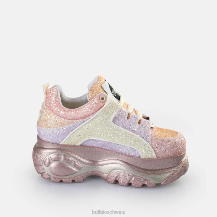Buffalo klassische Sneakers niedrig 846Z366 Pastell-Multi|Turnschuhe