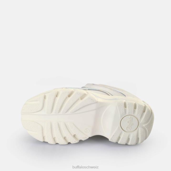 Buffalo klassische Sneakers niedrig 846Z446 cremefarben/silber|Turnschuhe