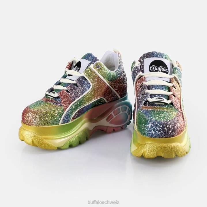 Buffalo klassische Sneakers niedrig 846Z562 Regenbogen|Turnschuhe
