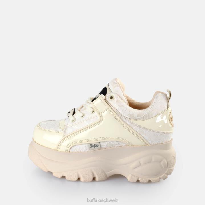 Buffalo klassische Sneakers niedrig 846Z598 weißer Spitze|Turnschuhe