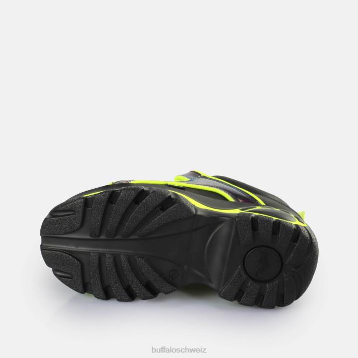 Buffalo klassische Sneakers niedrig 846Z829 schwarz/Regenbogenschlange|Turnschuhe