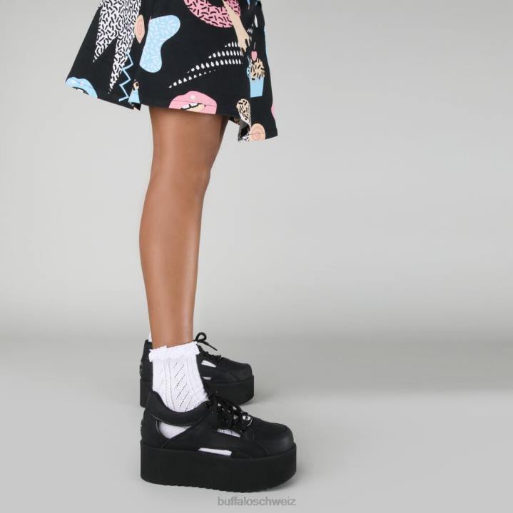 Buffalo klassische Turmausschnitte 846Z895 Schwarz|Turnschuhe