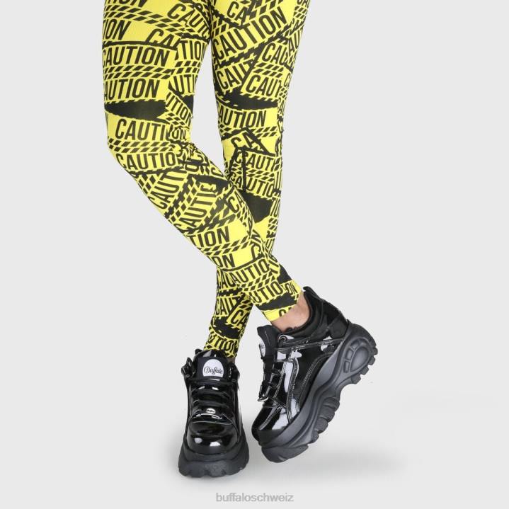 Buffalo klassischer Low-Sneaker aus Lackleder 846Z425 Schwarz|Turnschuhe