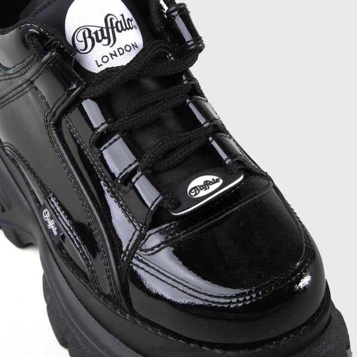 Buffalo klassischer Low-Sneaker aus Lackleder 846Z496 Schwarz|Turnschuhe