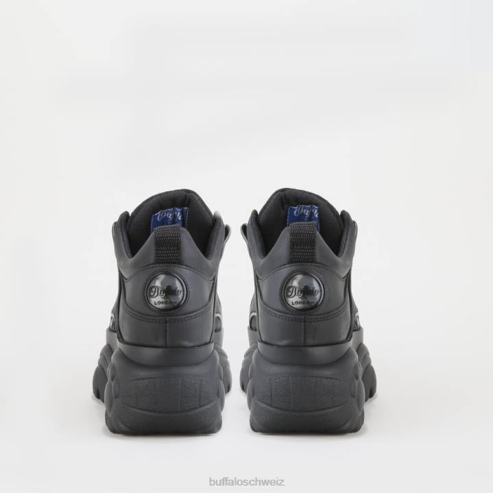 Buffalo klassischer Low-Sneaker aus Leder 846Z350 Schwarz|Turnschuhe