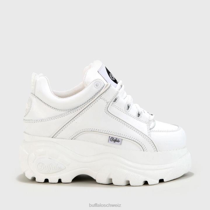 Buffalo klassischer Low-Sneaker aus Leder 846Z351 Weiss|Turnschuhe