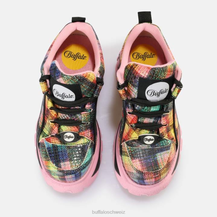 Buffalo klassischer Sneaker Low 846Z670 mehrfarbig rosa|Turnschuhe