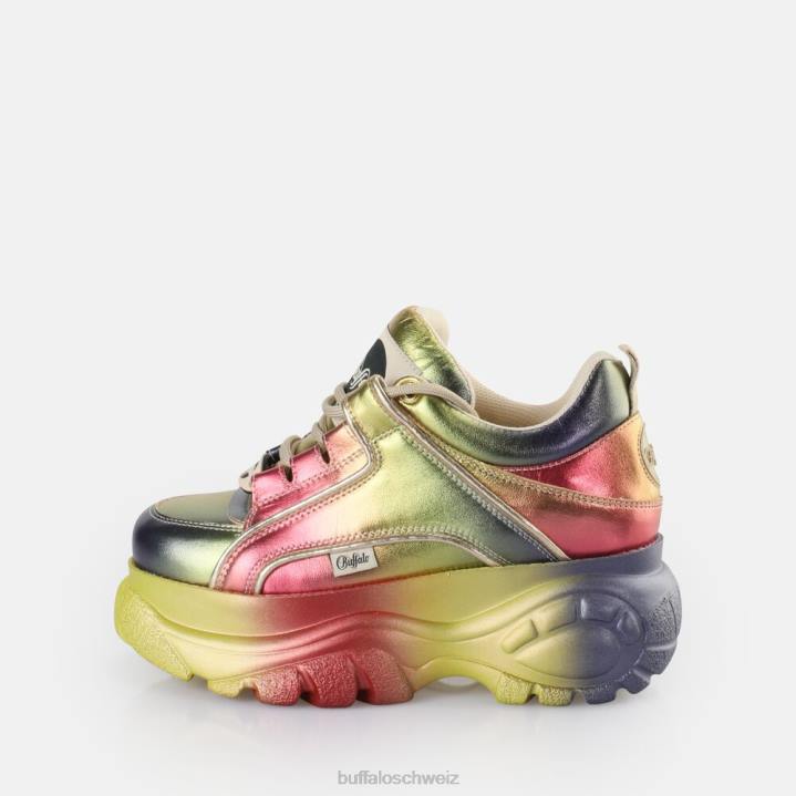 Buffalo klassischer Sneaker Low 846Z724 Multi-Metallic|Turnschuhe