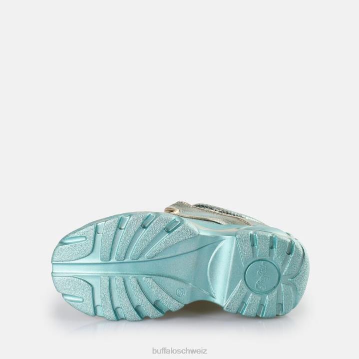 Buffalo klassischer Sneaker Low 846Z840 grüne Eidechse|Turnschuhe