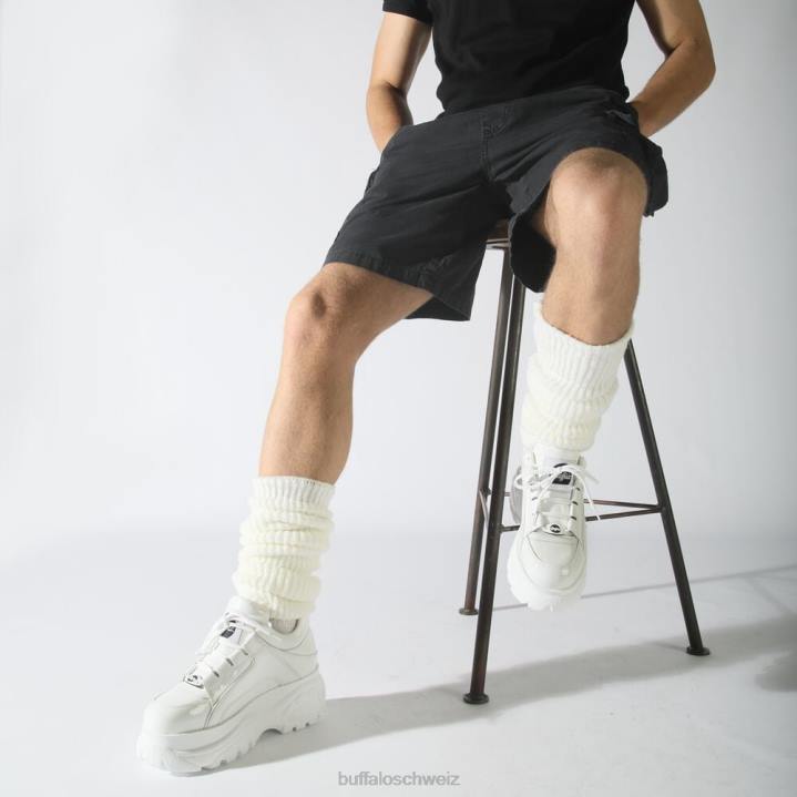 Buffalo klassischer Sneaker Low aus Leder 846Z315 Weiss|Turnschuhe