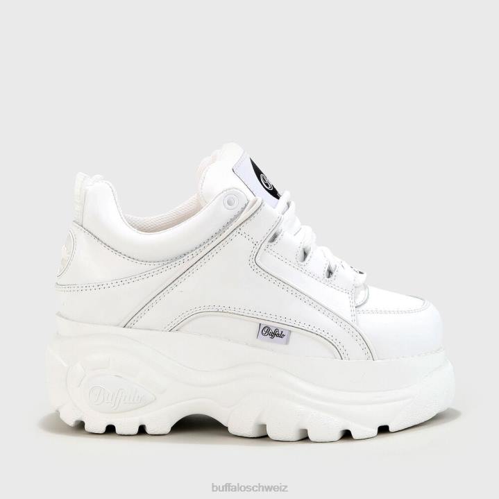 Buffalo klassischer Sneaker Low aus Leder 846Z586 Weiss|Turnschuhe