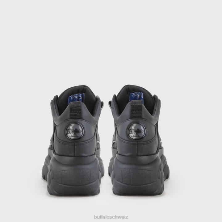 Buffalo klassischer Sneaker Low aus Leder 846Z660 Schwarz|Turnschuhe