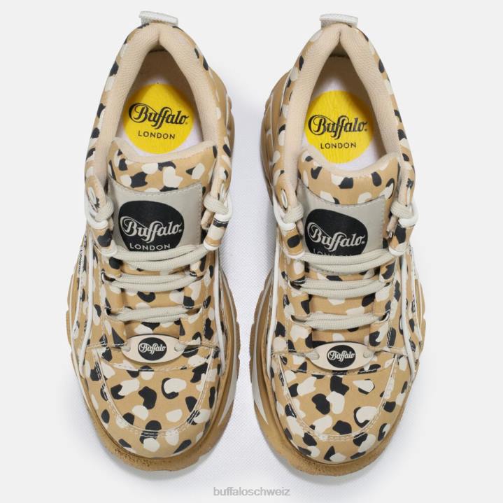 Buffalo klassischer Sneaker Low aus Leder 846Z702 weiß schwarz|Turnschuhe
