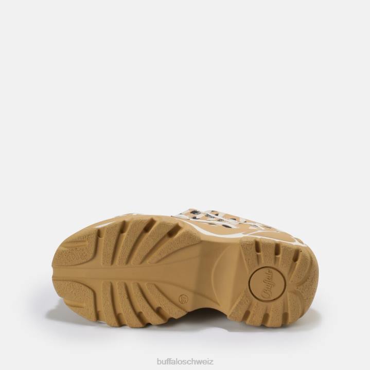 Buffalo klassischer Sneaker Low aus Leder 846Z702 weiß schwarz|Turnschuhe