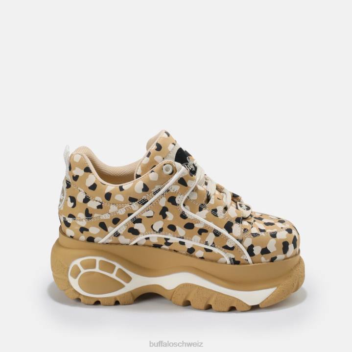 Buffalo klassischer Sneaker Low aus Leder 846Z702 weiß schwarz|Turnschuhe