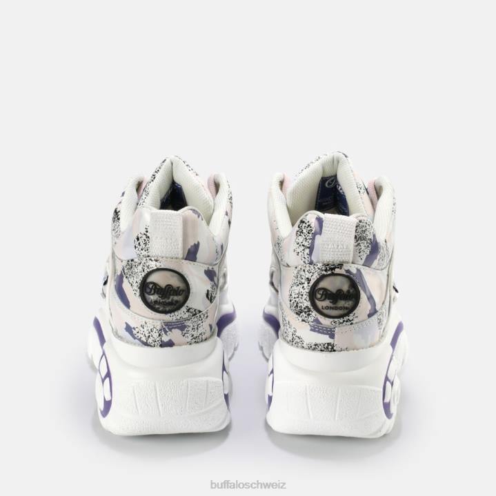 Buffalo klassischer Sneaker Low aus Leder 846Z777 Pink Lila|Turnschuhe