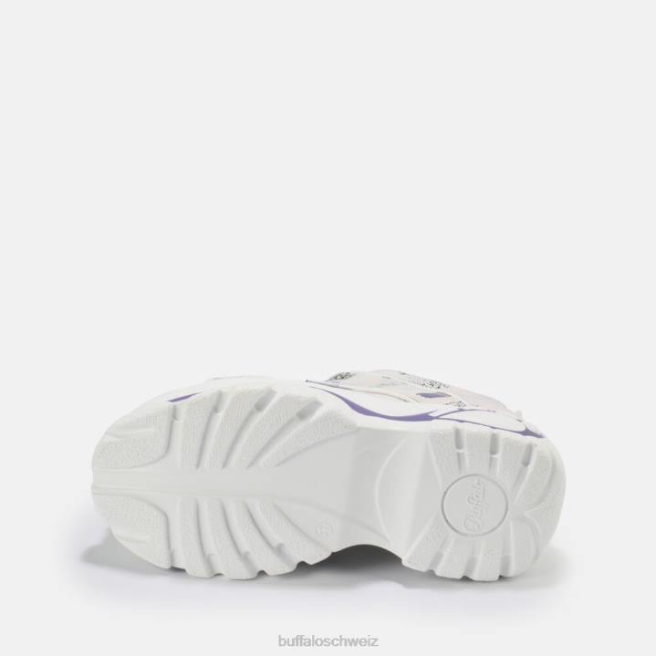 Buffalo klassischer Sneaker Low aus Leder 846Z777 Pink Lila|Turnschuhe