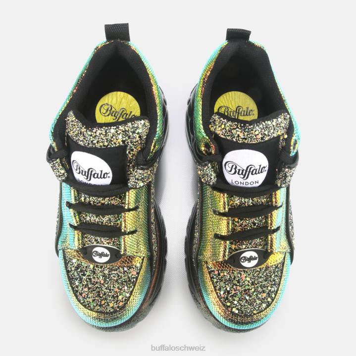 Buffalo klassischer Sneaker Low aus Leder 846Z888 Gold|Turnschuhe
