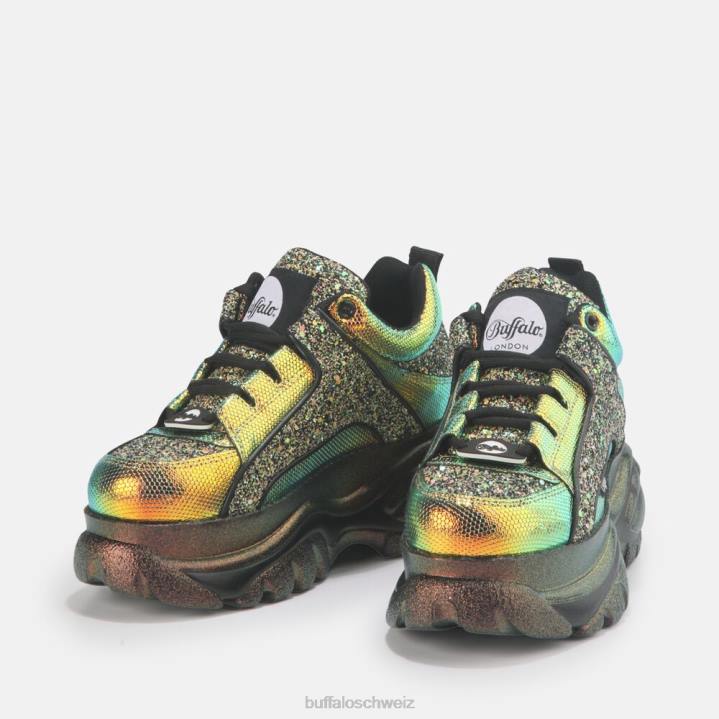 Buffalo klassischer Sneaker Low aus Leder 846Z888 Gold|Turnschuhe