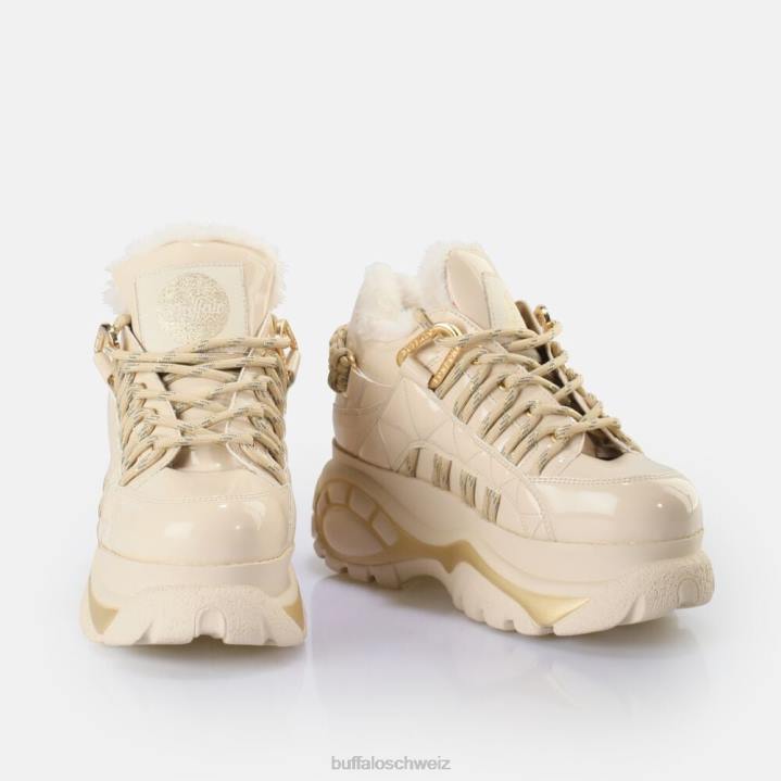 Buffalo klassischer Sneaker Low vegan 846Z701 Creme|Turnschuhe