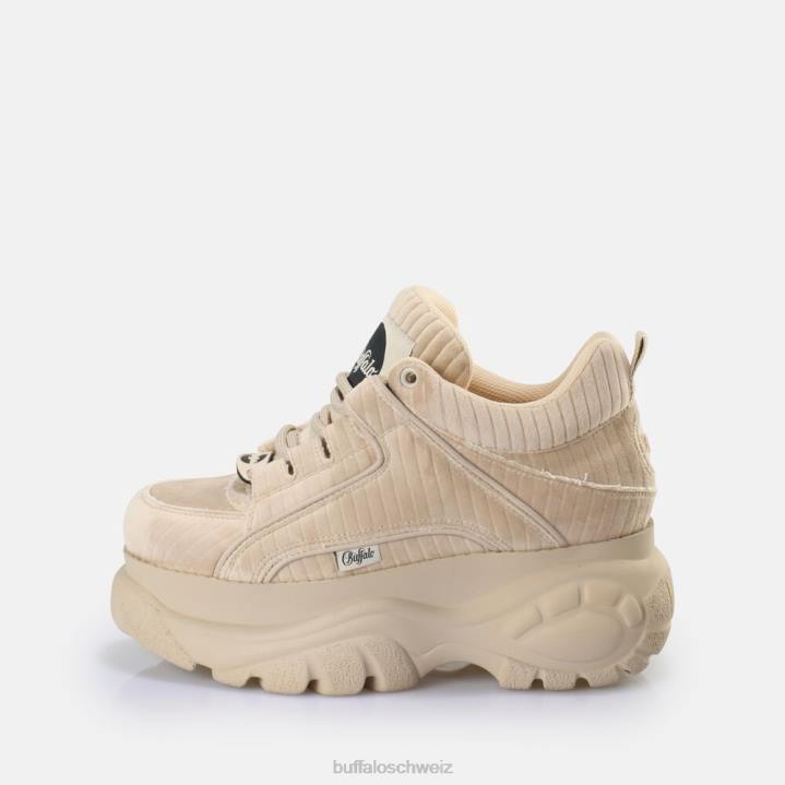 Buffalo klassischer Sneaker Low vegan 846Z816 Beige|Turnschuhe