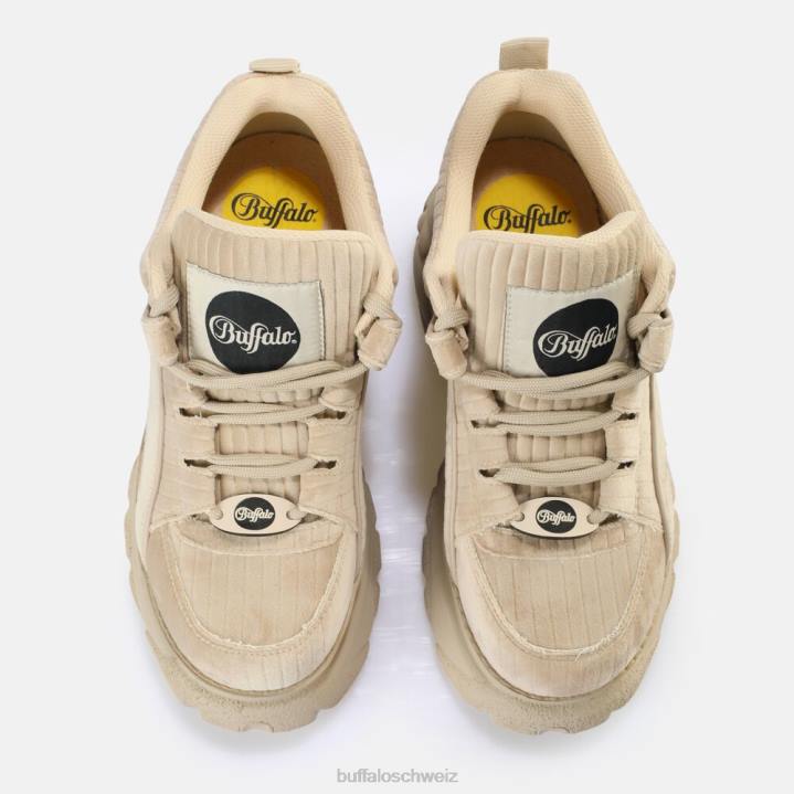 Buffalo klassischer Sneaker Low vegan 846Z816 Beige|Turnschuhe