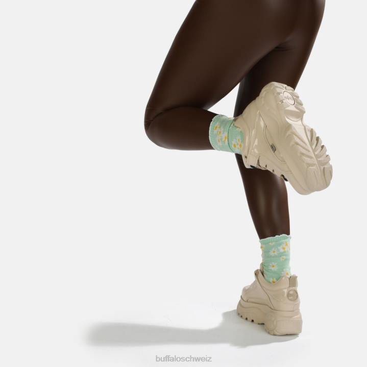 Buffalo klassischer Sneaker Low vegan 846Z884 Creme|Turnschuhe