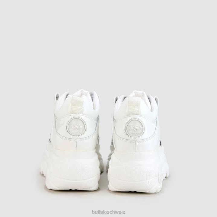 Buffalo klassischer Sneaker aus Lackleder mit niedrigem Schaft 846Z426 Weiss|Turnschuhe