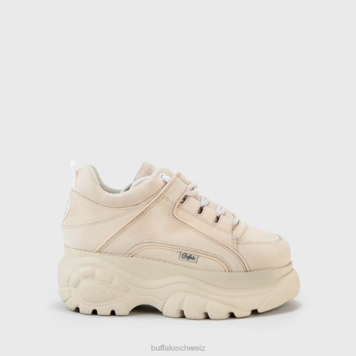 Buffalo klassischer Sneaker aus Leder 846Z316 Creme|Turnschuhe