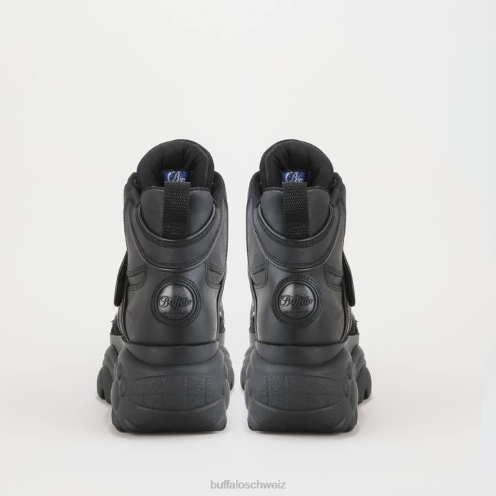 Buffalo klassischer Sneaker aus Leder 846Z382 Schwarz|Turnschuhe