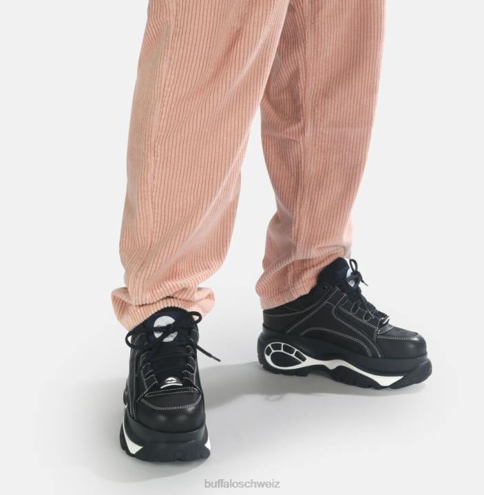 Buffalo klassischer Sneaker aus Leder 846Z920 Marine|Turnschuhe