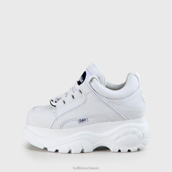 Buffalo klassischer Sneaker aus Nubukleder mit niedrigem Schaft 846Z445 Weiss|Turnschuhe