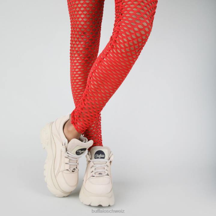 Buffalo klassischer Sneaker aus Nubukleder mit niedrigem Schaft 846Z675 Creme|Turnschuhe