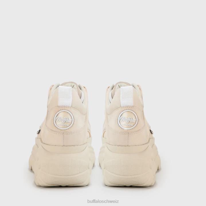 Buffalo klassischer Sneaker aus Nubukleder mit niedrigem Schaft 846Z675 Creme|Turnschuhe