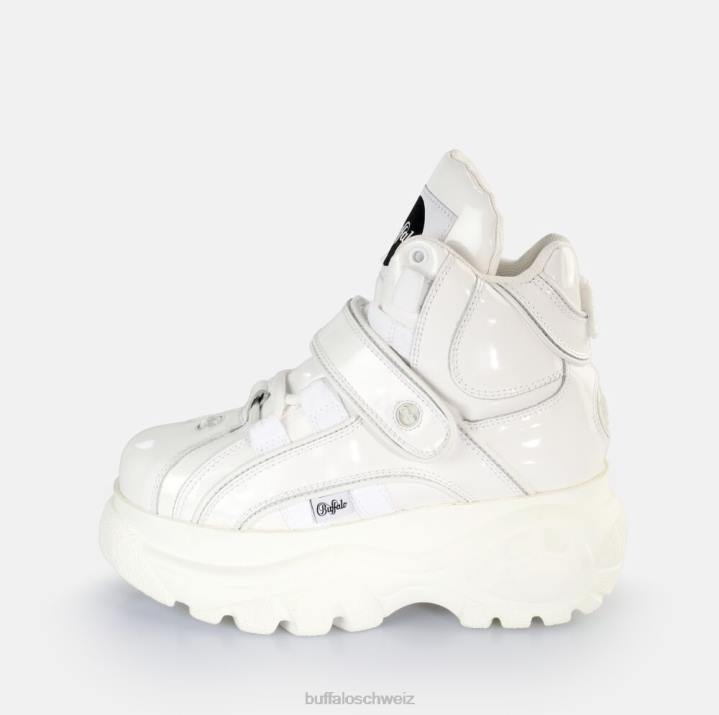 Buffalo klassischer Sneaker aus hochlackiertem Leder 846Z167 Schwarz|Turnschuhe