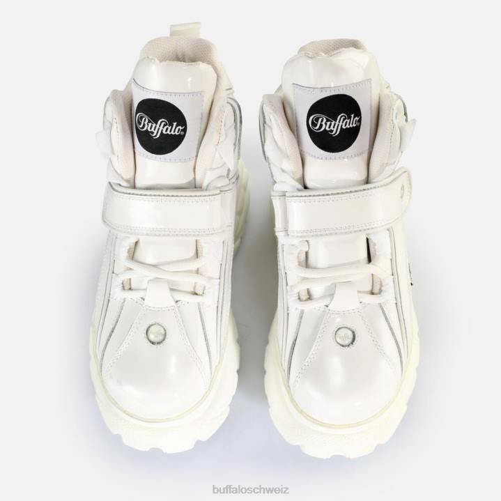 Buffalo klassischer Sneaker aus hochlackiertem Leder 846Z167 Schwarz|Turnschuhe