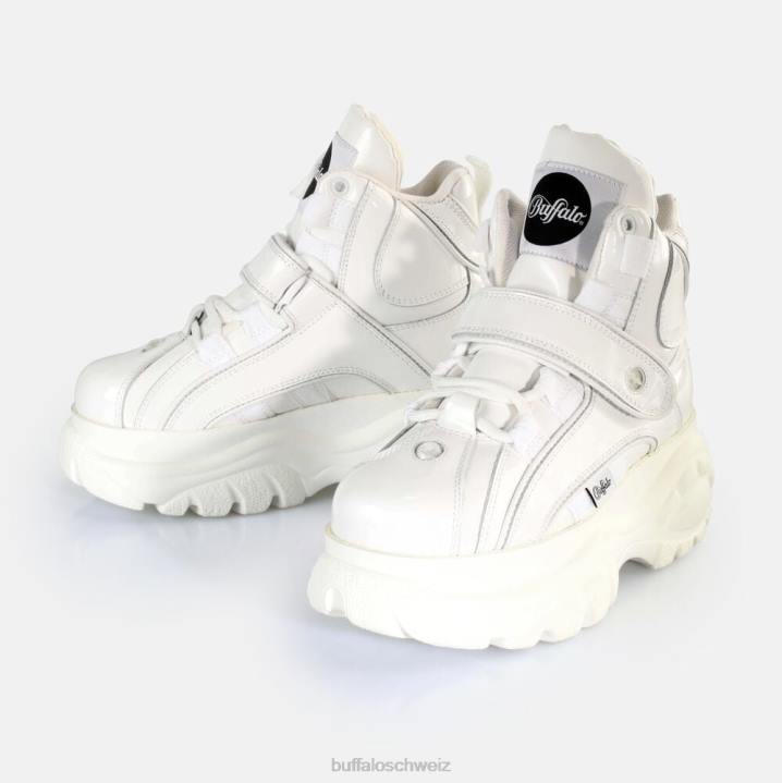 Buffalo klassischer Sneaker aus hochlackiertem Leder 846Z167 Schwarz|Turnschuhe