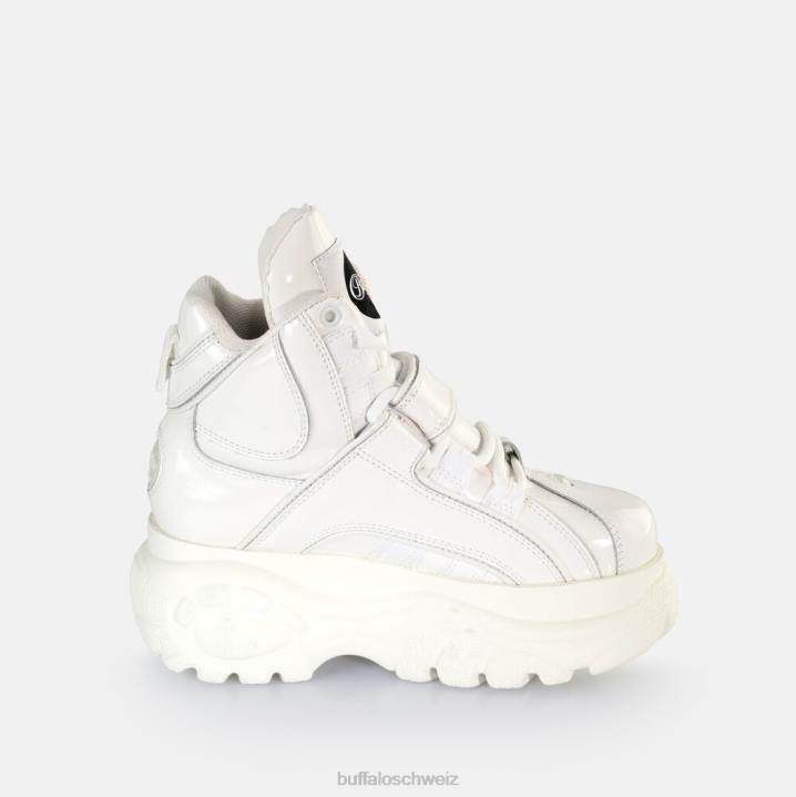 Buffalo klassischer Sneaker aus hochlackiertem Leder 846Z167 Schwarz|Turnschuhe