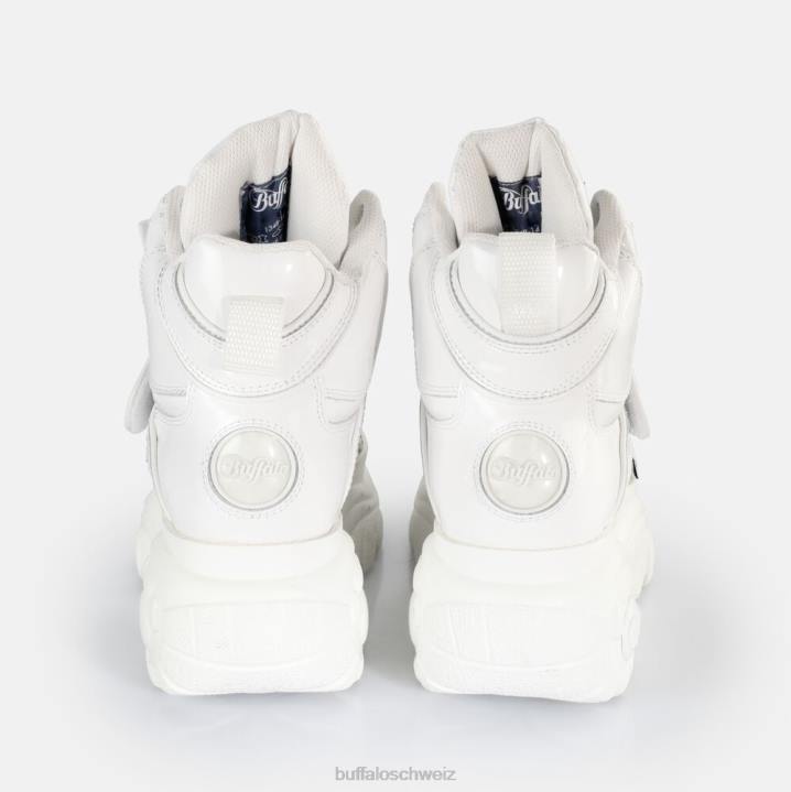 Buffalo klassischer Sneaker aus hochlackiertem Leder 846Z167 Schwarz|Turnschuhe