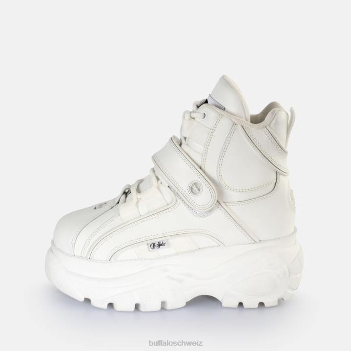Buffalo klassischer Sneaker aus hohem Leder 846Z134 Weiss|Turnschuhe