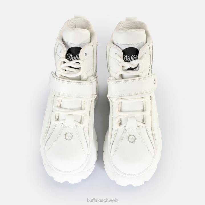 Buffalo klassischer Sneaker aus hohem Leder 846Z134 Weiss|Turnschuhe