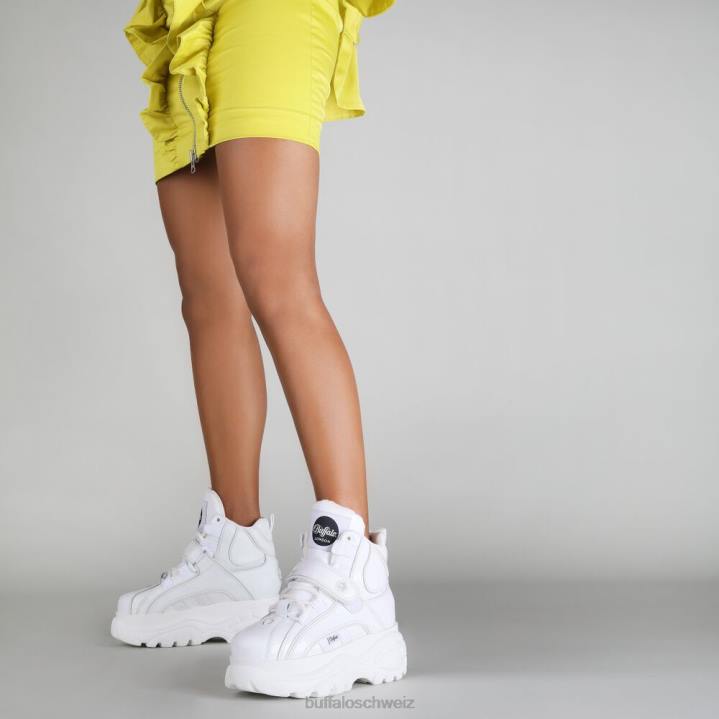 Buffalo klassisches Hochpatent 846Z679 weiß|Turnschuhe