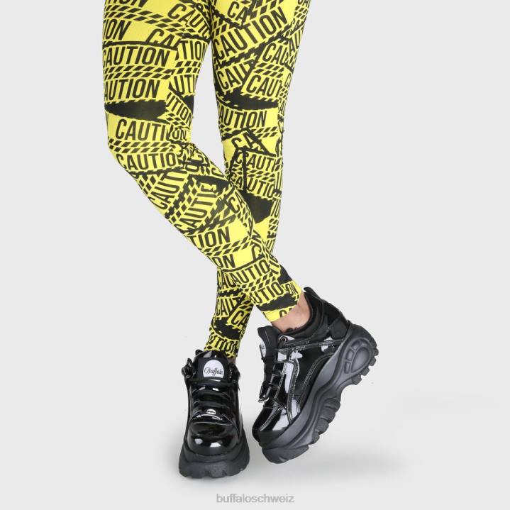 Buffalo klassisches Kick-Lackleder 846Z848 Schwarz|Turnschuhe