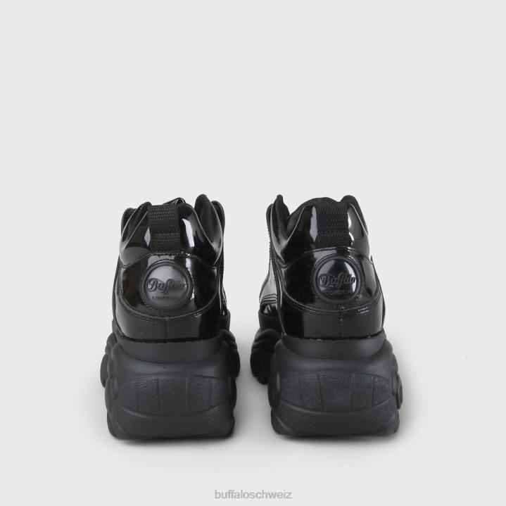 Buffalo klassisches Kick-Lackleder 846Z848 Schwarz|Turnschuhe