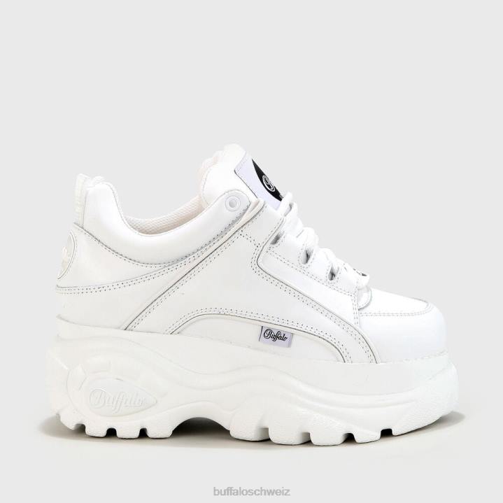 Buffalo klassisches niedriges Leder 846Z881 Weiss|Turnschuhe