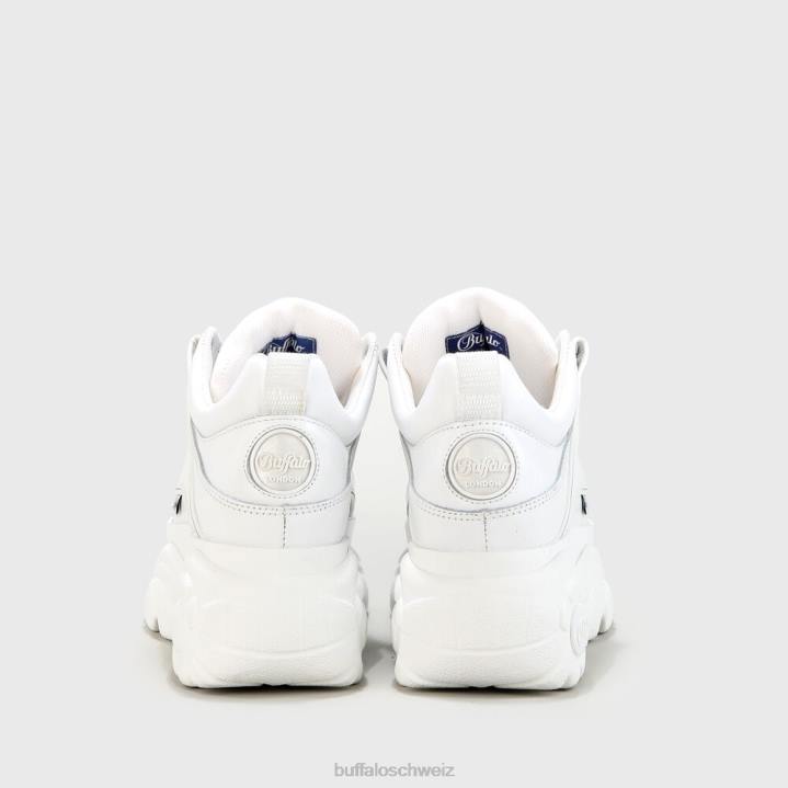 Buffalo klassisches niedriges Leder 846Z881 Weiss|Turnschuhe