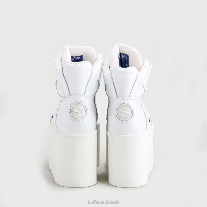 Buffalo steigende Türme hohes Nappaleder 846Z387 Weiss|Turnschuhe